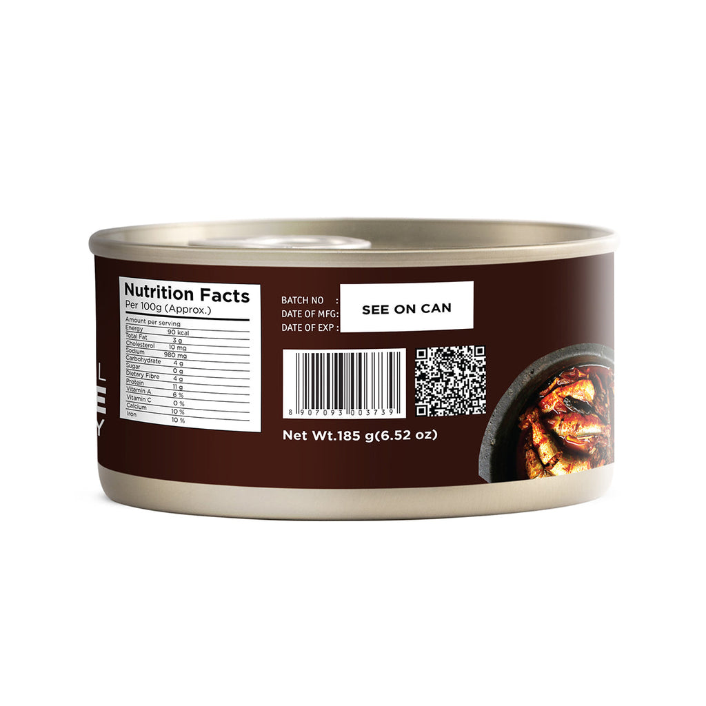 Tasty Nibbles - Ready to Eat Traditional Sardine Curry – 6 x 185g - PACK OF 6